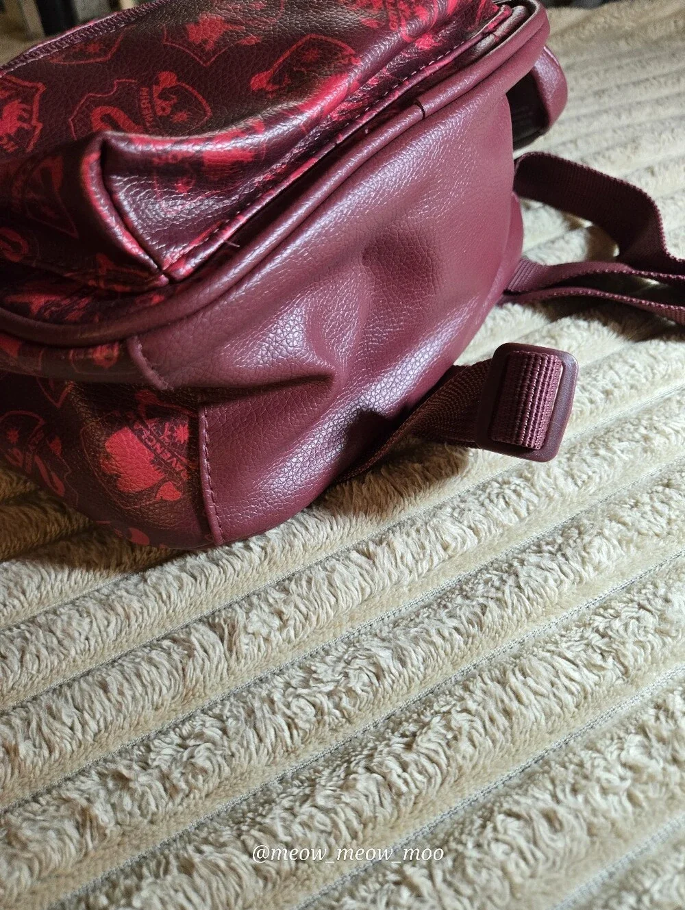 Harry Potter Hogwarts Mini Backpack & Coin Purse Maroon Faux Leather NWT